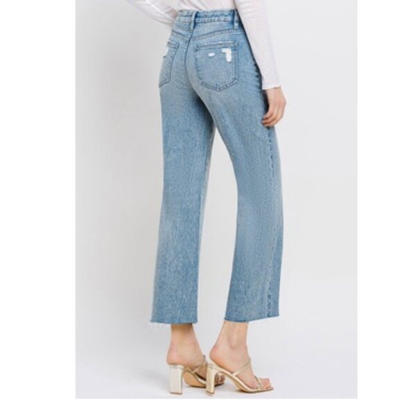 Vervet by Flying Monkey Mid Rise Crop Wide Jeans - T6214L - Size 31 - Picture 2 of 6